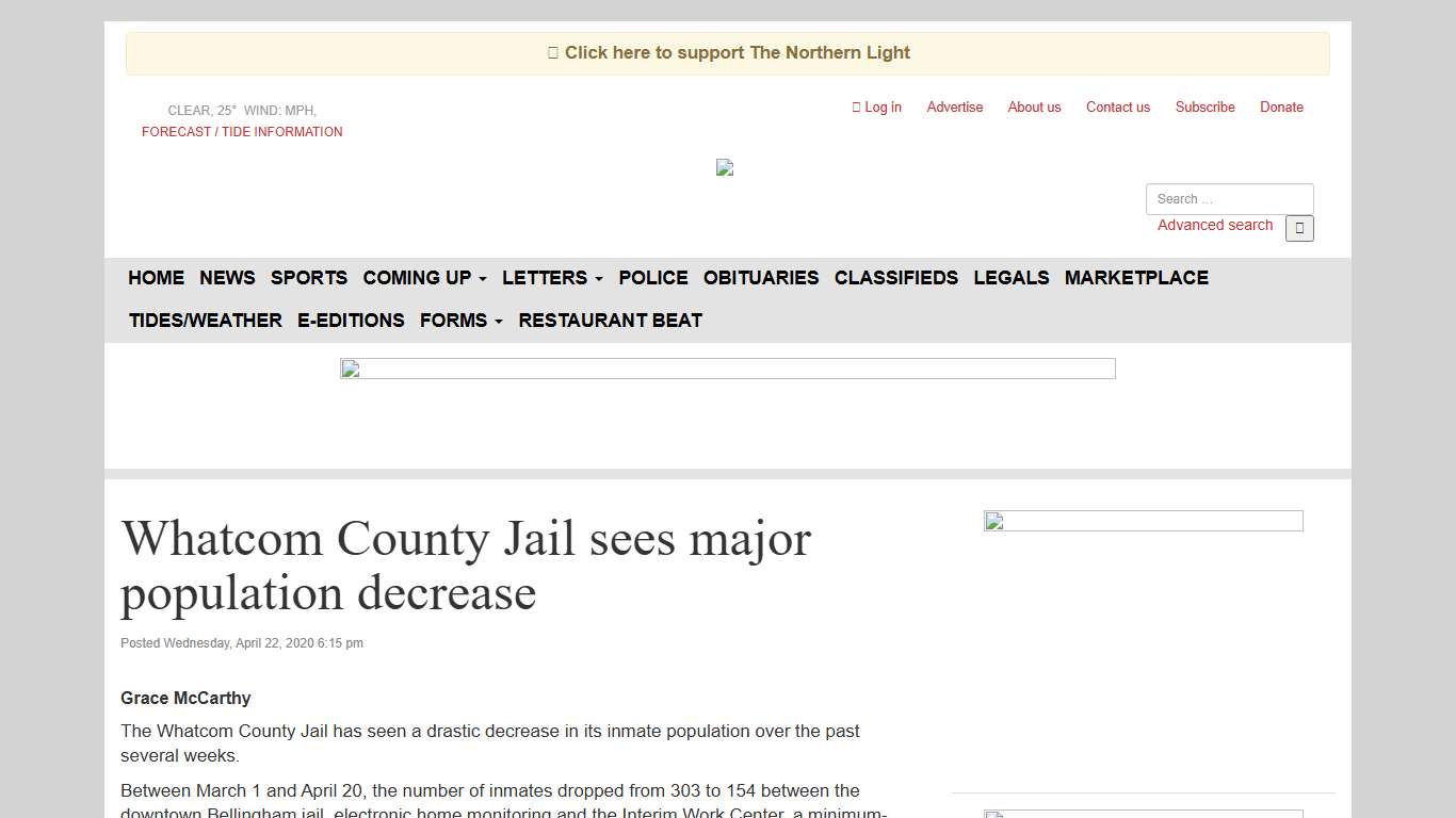 Whatcom County Jail sees major population decrease The Northern Light